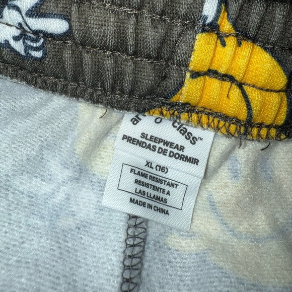 Art Class Black and Yellow Pajama Bottoms with Playful Smiley Faces - Picture 3 of 3